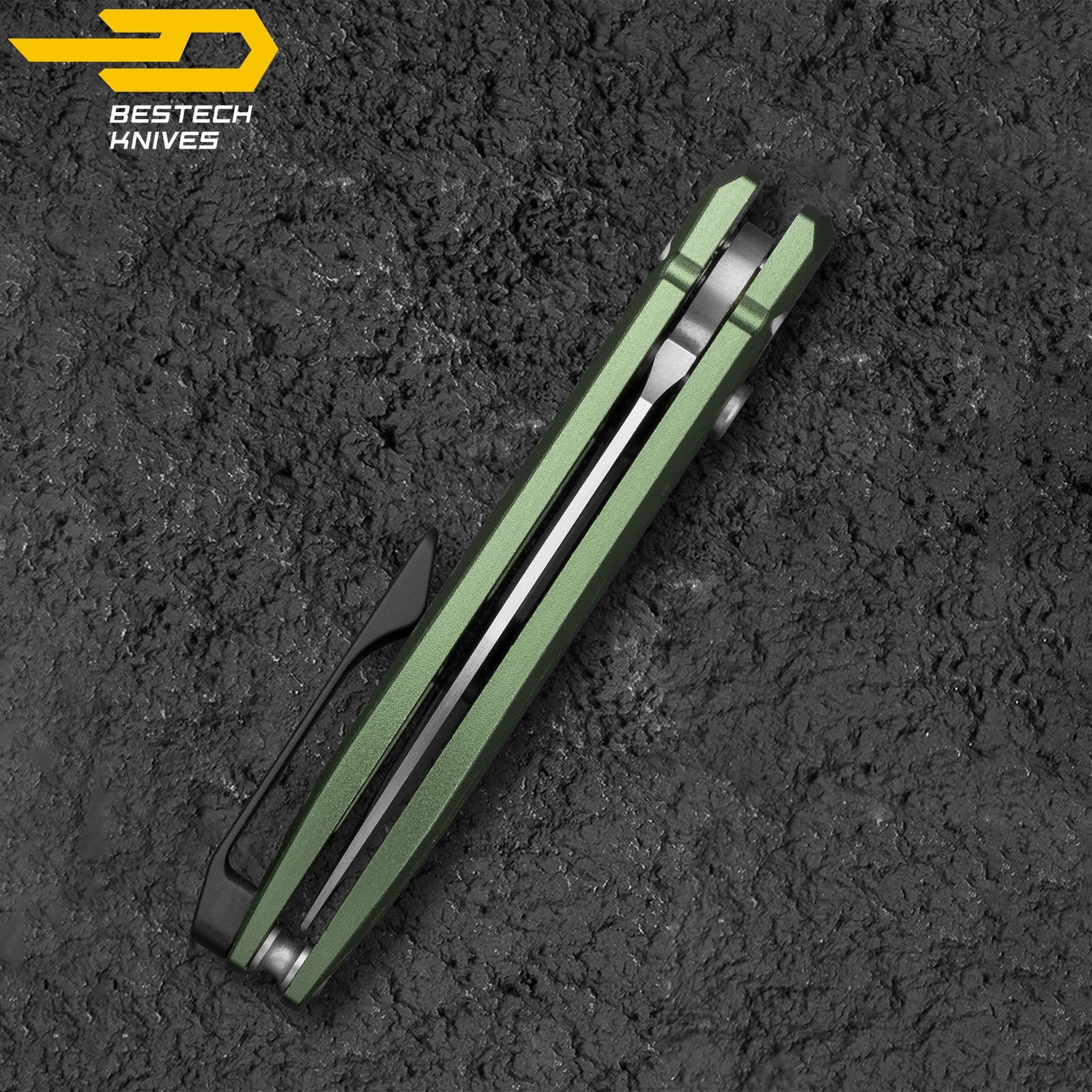 Bestech Faca de Bolso Ququ Aluminio Verde 14C28N — foto 9