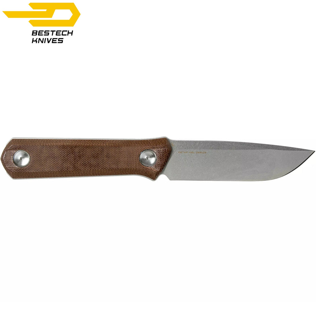Bestech Faca Hedron Castanha Micarta D2 — foto 3