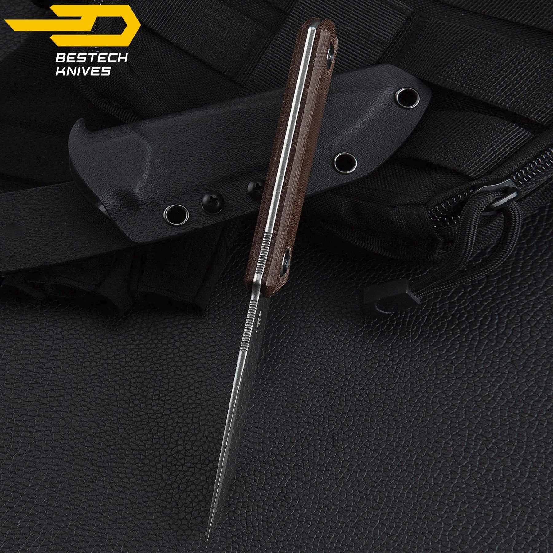 Bestech Faca Hedron Castanha Micarta D2 — foto 6