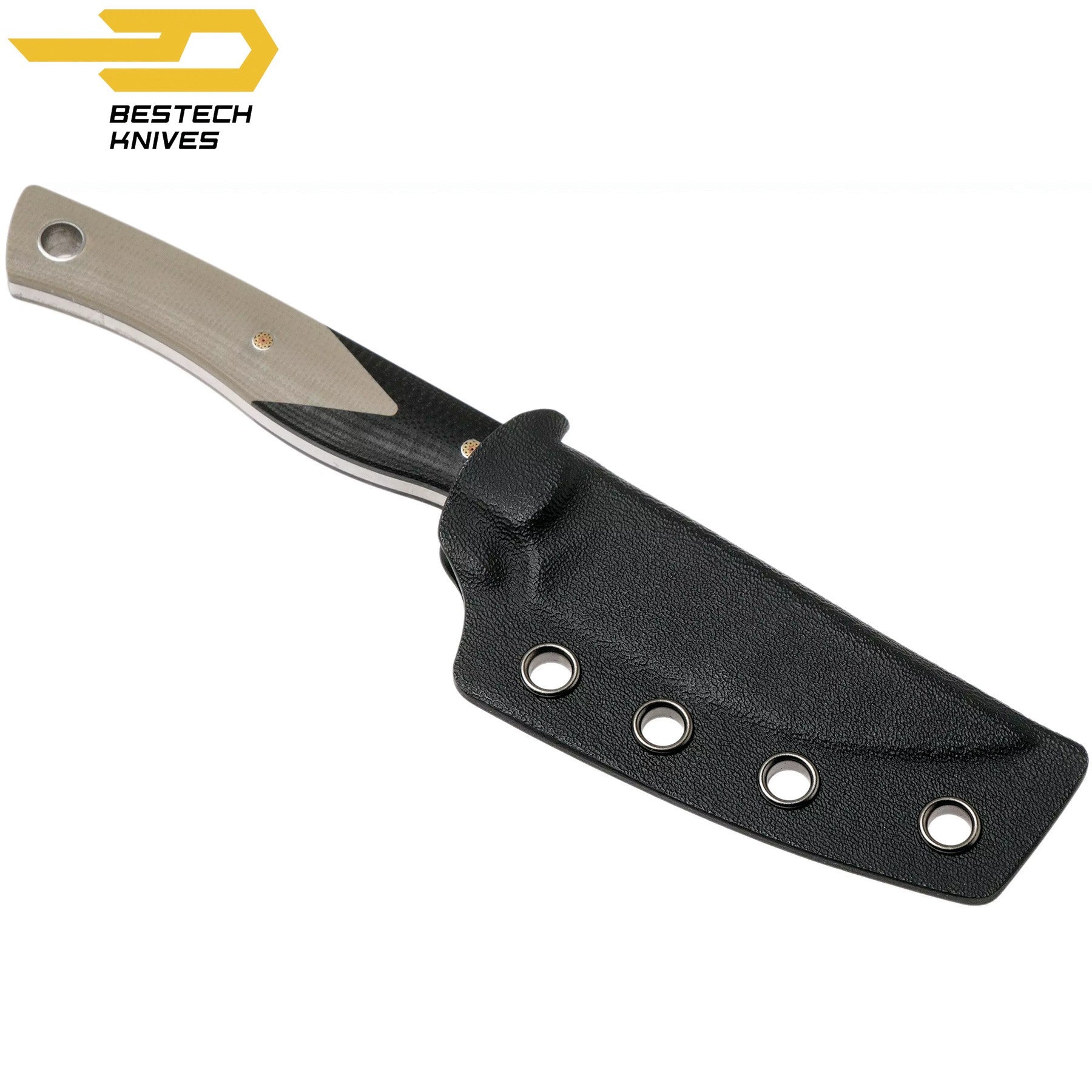 Bestech Faca Heidi Blacksmith Preto e Bege G10 D2 — foto 2