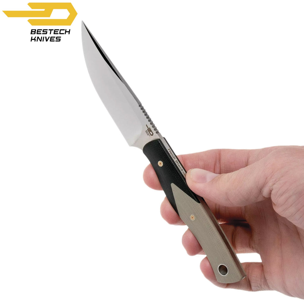 Bestech Faca Heidi Blacksmith Preto e Bege G10 D2 — foto 3