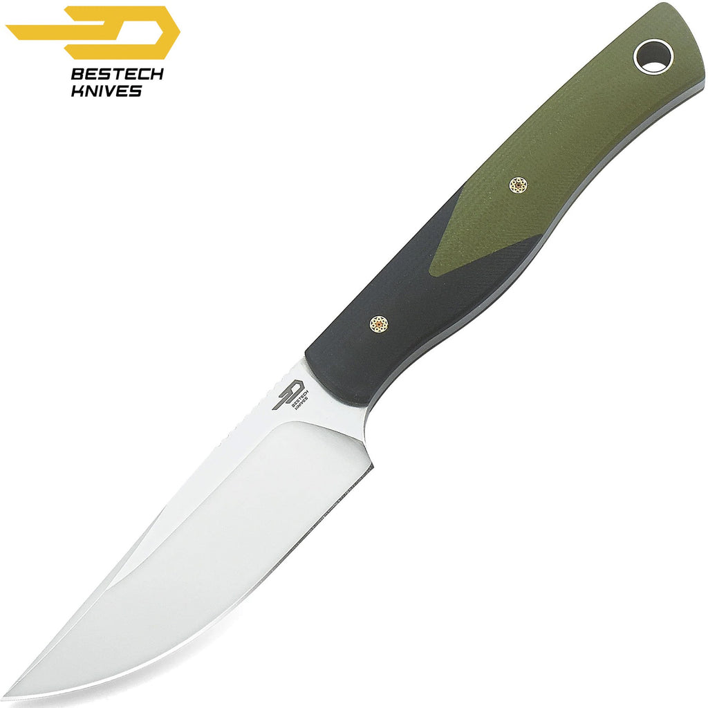 Bestech Faca Heidi Blacksmith Preto e Verde G10 D2