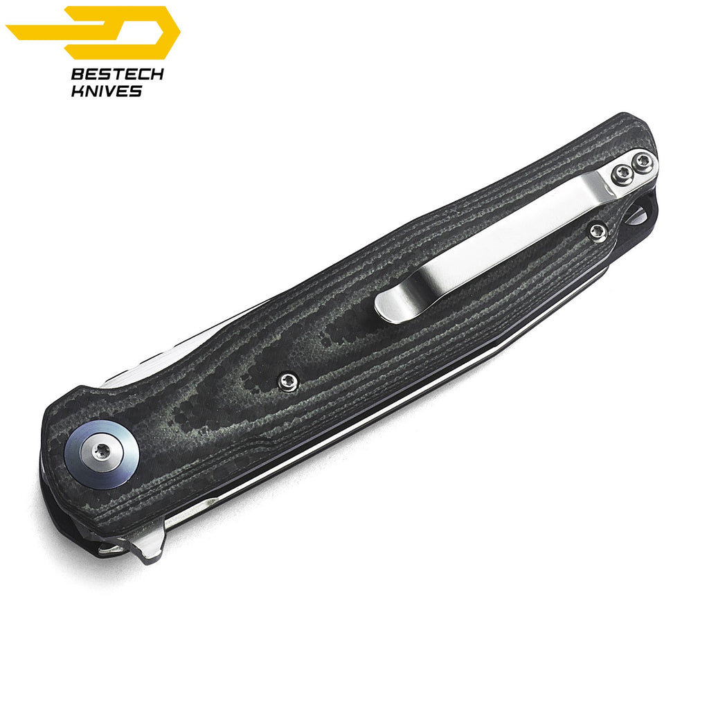 Bestech Navalha Ascot Fibra de Carbono Bege G10 D2 — foto 2