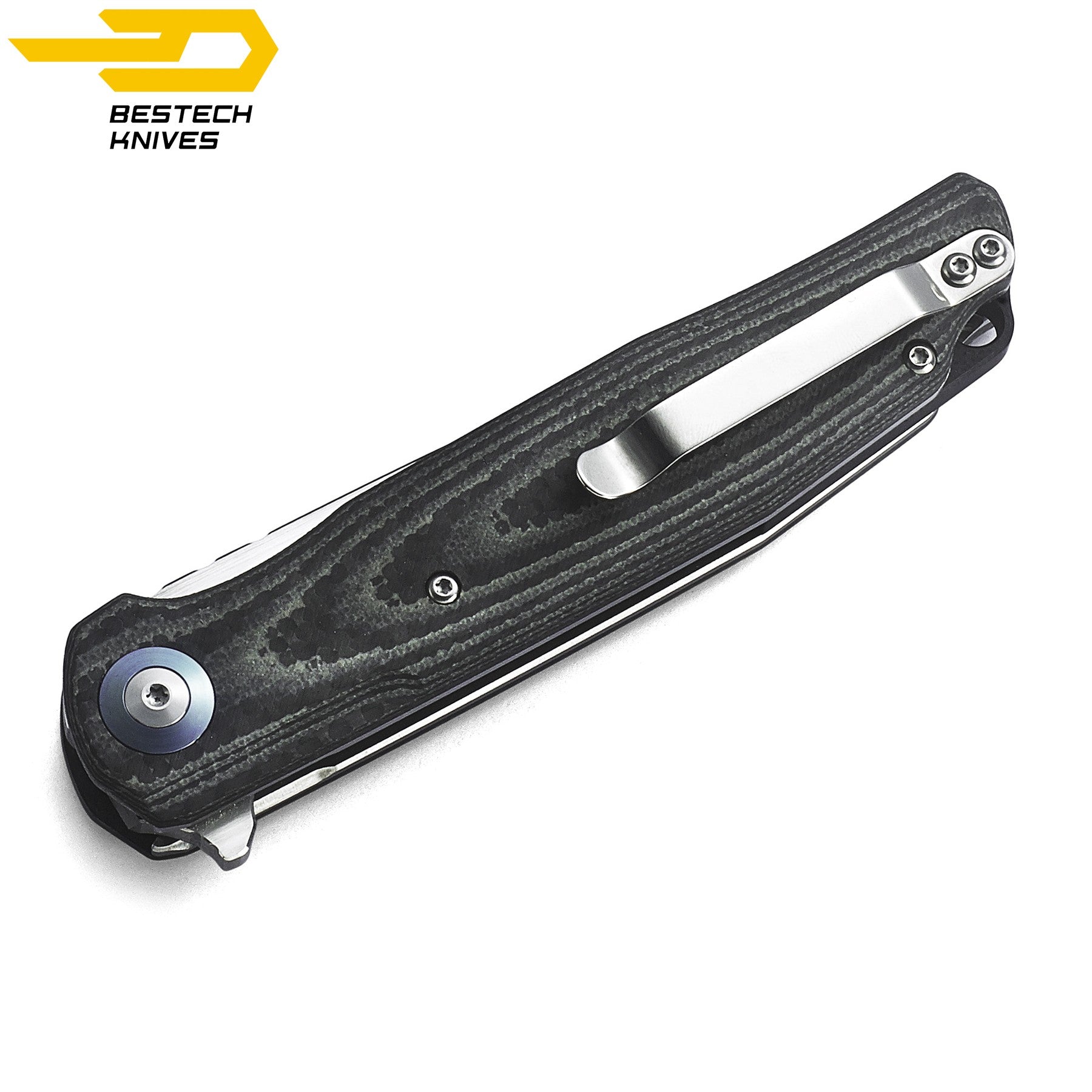 Bestech Navalha Ascot Fibra de Carbono Bege G10 D2 — foto 2