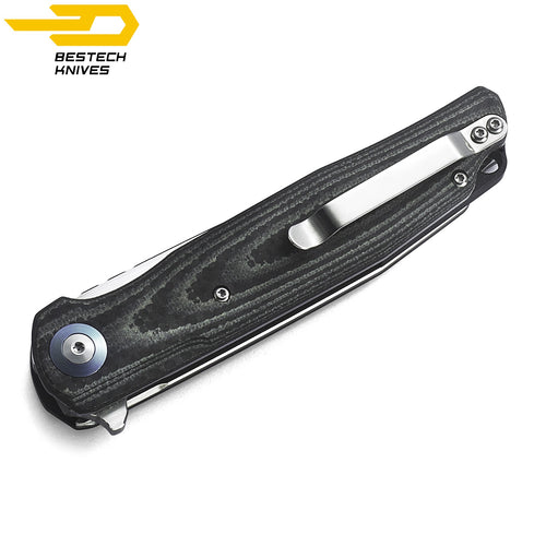 Bestech Navalha Ascot Fibra de Carbono Bege G10 D2 — foto 2
