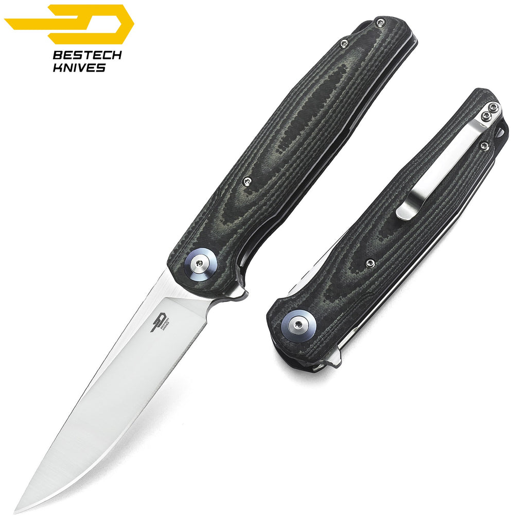 Bestech Navalha Ascot Fibra de Carbono Bege G10 D2 — foto 3