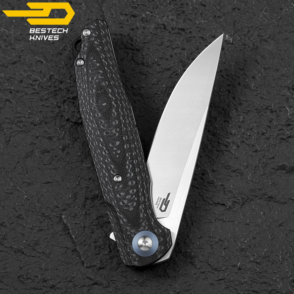 Bestech Navalha Ascot Fibra de Carbono Preta G10 D2 — foto 6