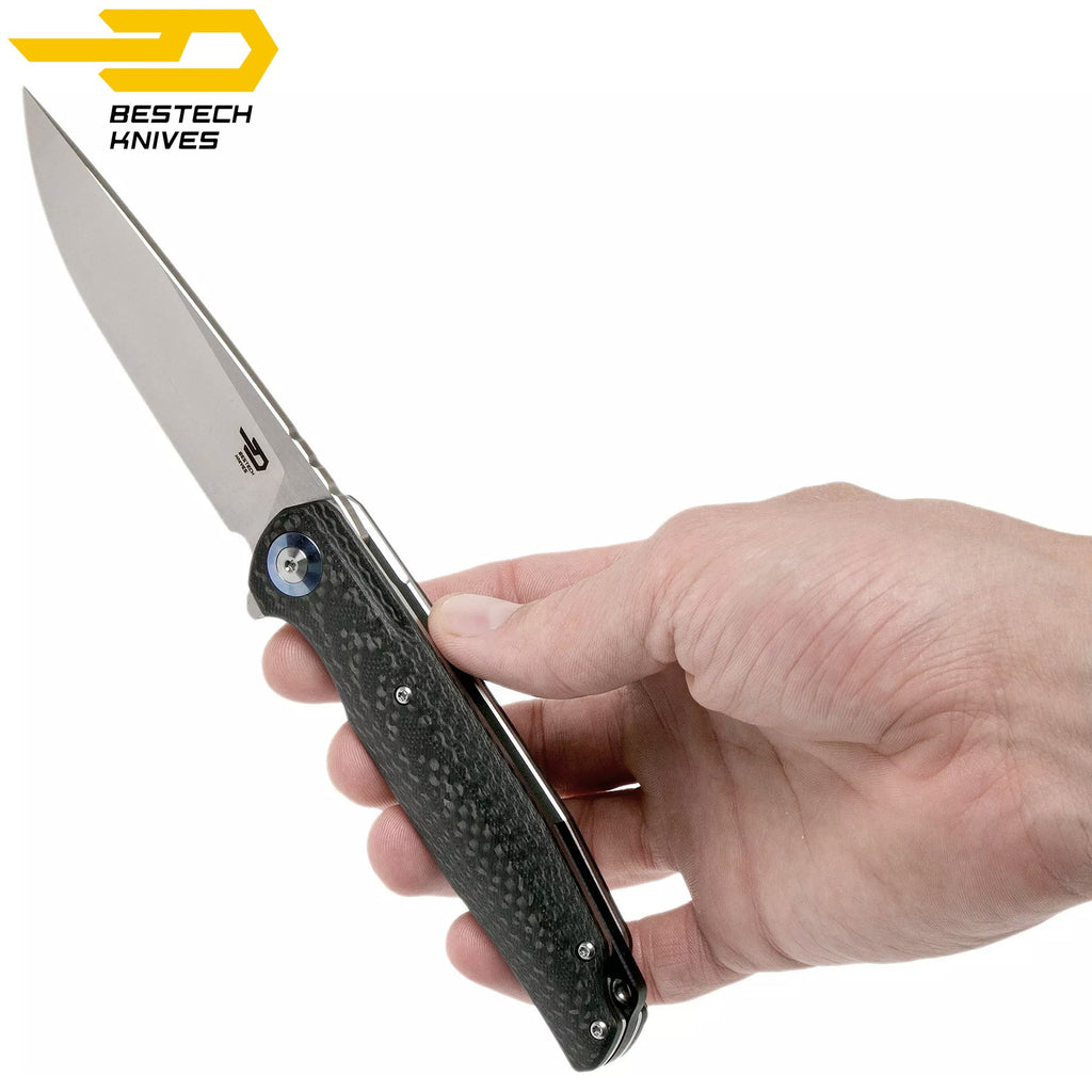 Bestech Navalha Ascot Fibra de Carbono Preta G10 D2 — foto 4