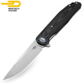 Bestech Navalha Ascot Fibra de Carbono Preta G10 D2