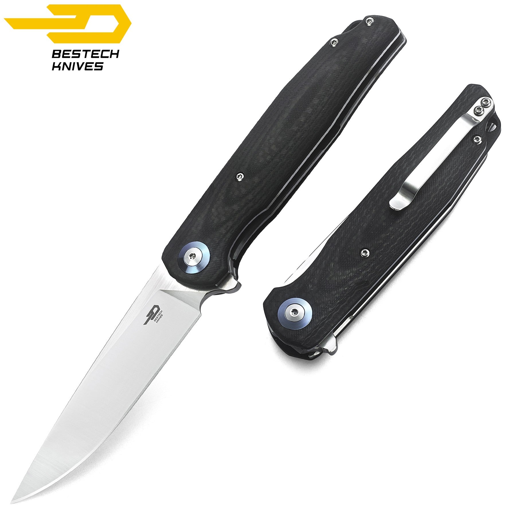 Bestech Navalha Ascot Fibra de Carbono Preta G10 D2 — foto 3