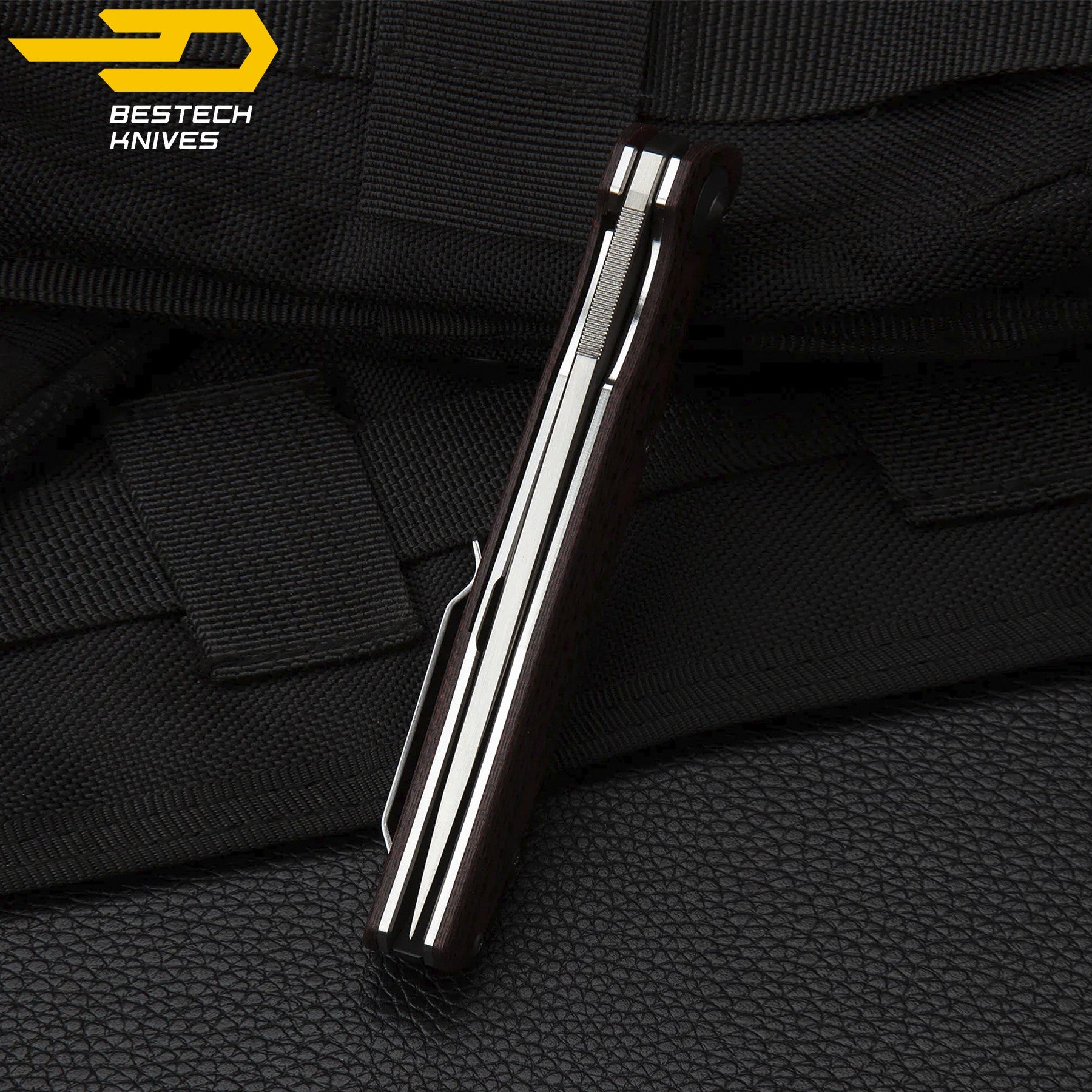 Bestech Navalha Ascot Fibra de Carbono Vermelho G10 D2 — foto 9
