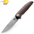Bestech Navalha Ascot Fibra de Carbono Vermelho G10 D2