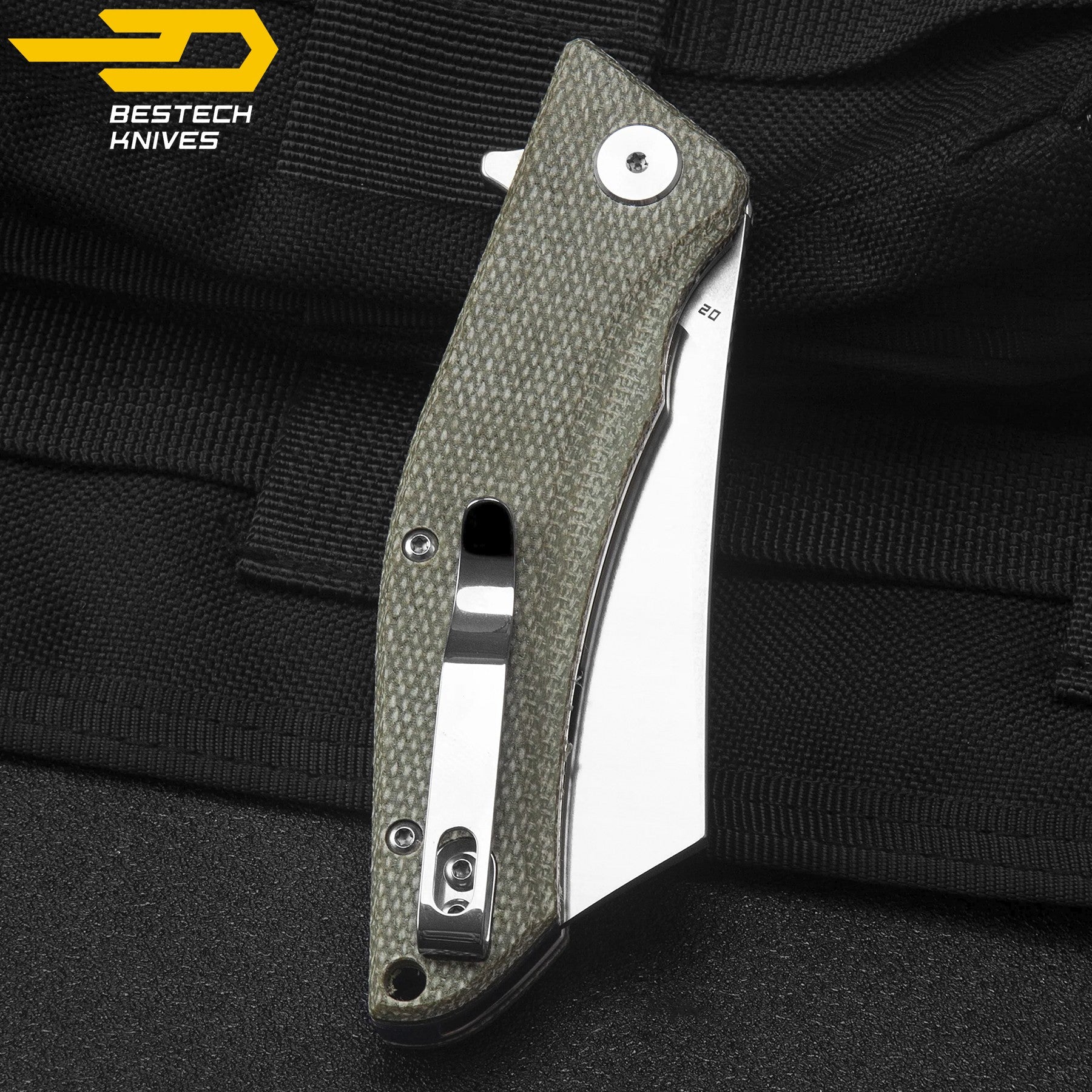 Bestech Navalha Cubis Bege Micarta D2 — foto 9