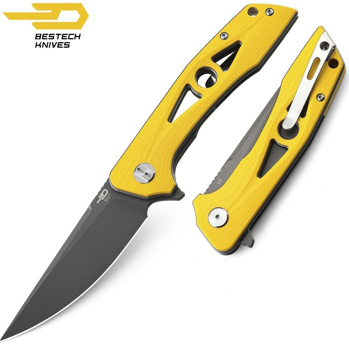 Bestech Navalha Eye of Ra Amarelo G10 D2 — foto 3