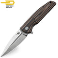 Bestech Navalha Fin Preto Laranja Bege G10 14C28N
