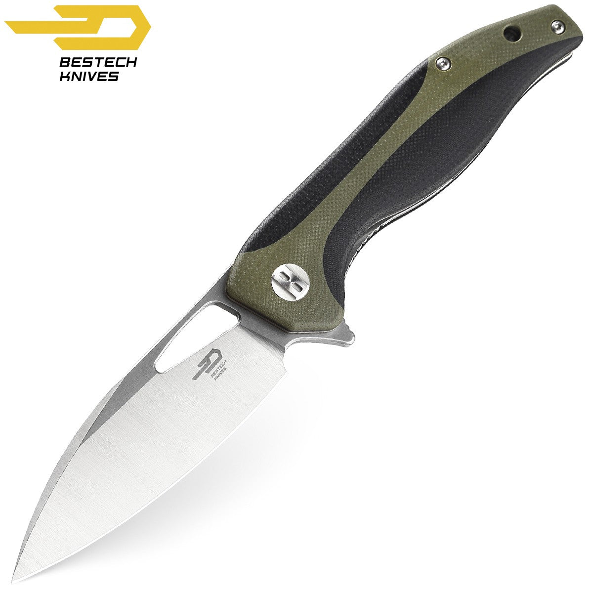 Bestech Navalha Komodo Preta Verde Tropa G10 D2