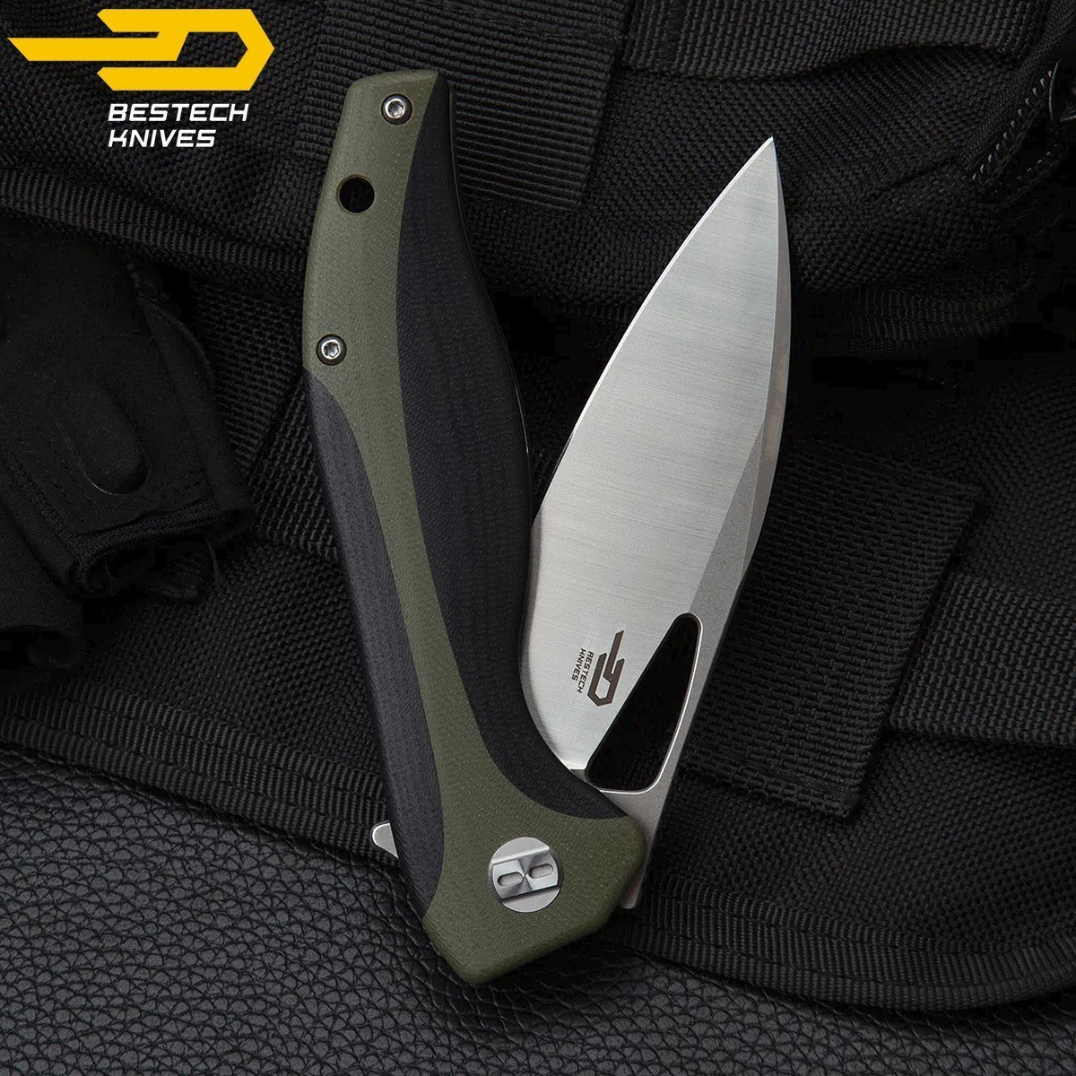 Bestech Navalha Komodo Preta Verde Tropa G10 D2 — foto 5