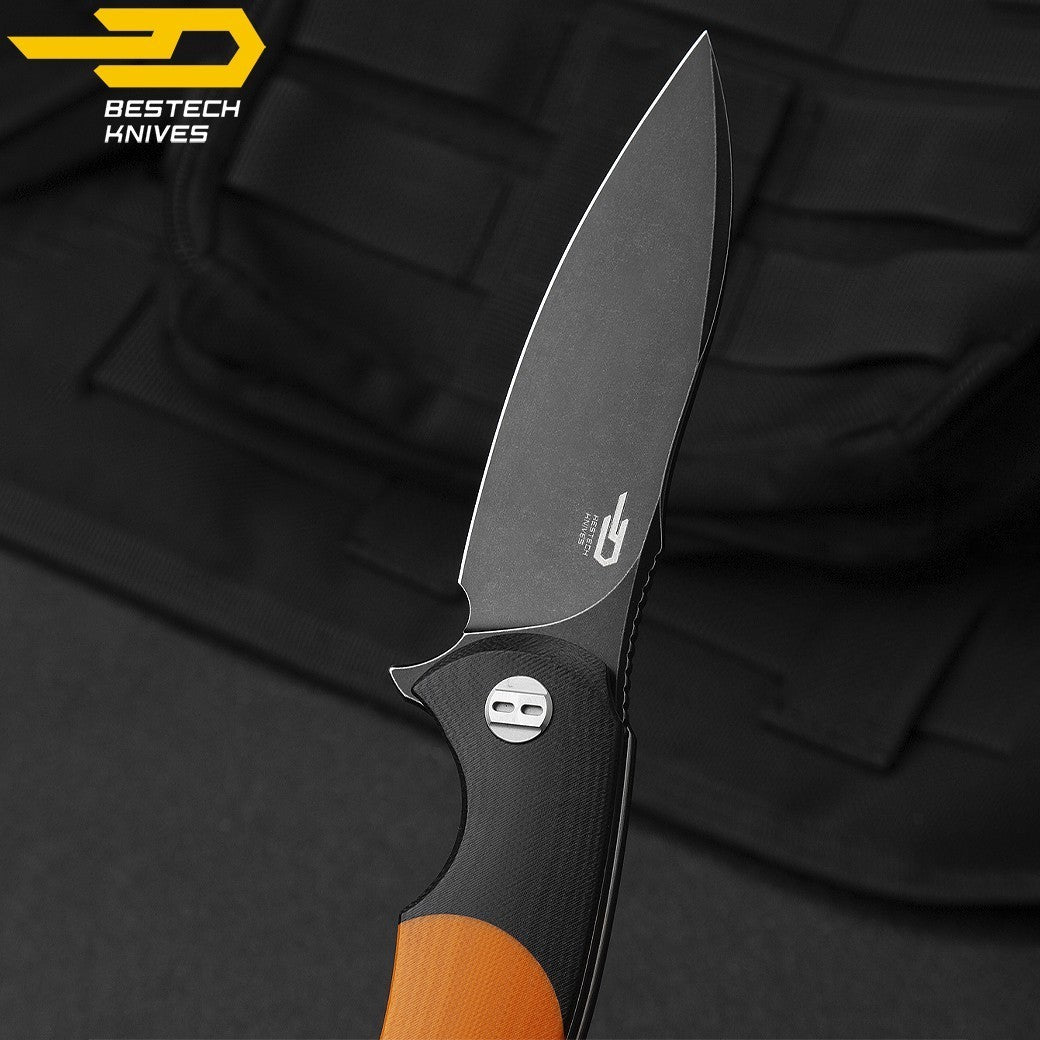 Bestech Navalha Penguin Preto Laranja  G10 D2 — foto 6