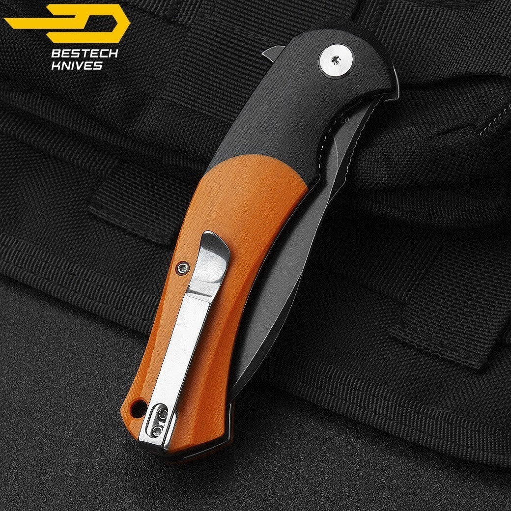 Bestech Navalha Penguin Preto Laranja  G10 D2 — foto 8