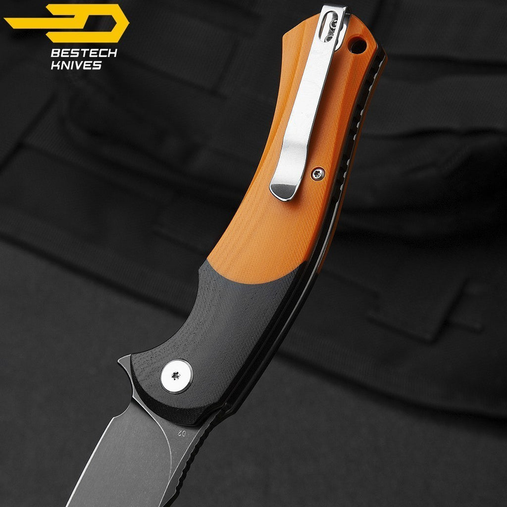 Bestech Navalha Penguin Preto Laranja  G10 D2 — foto 7