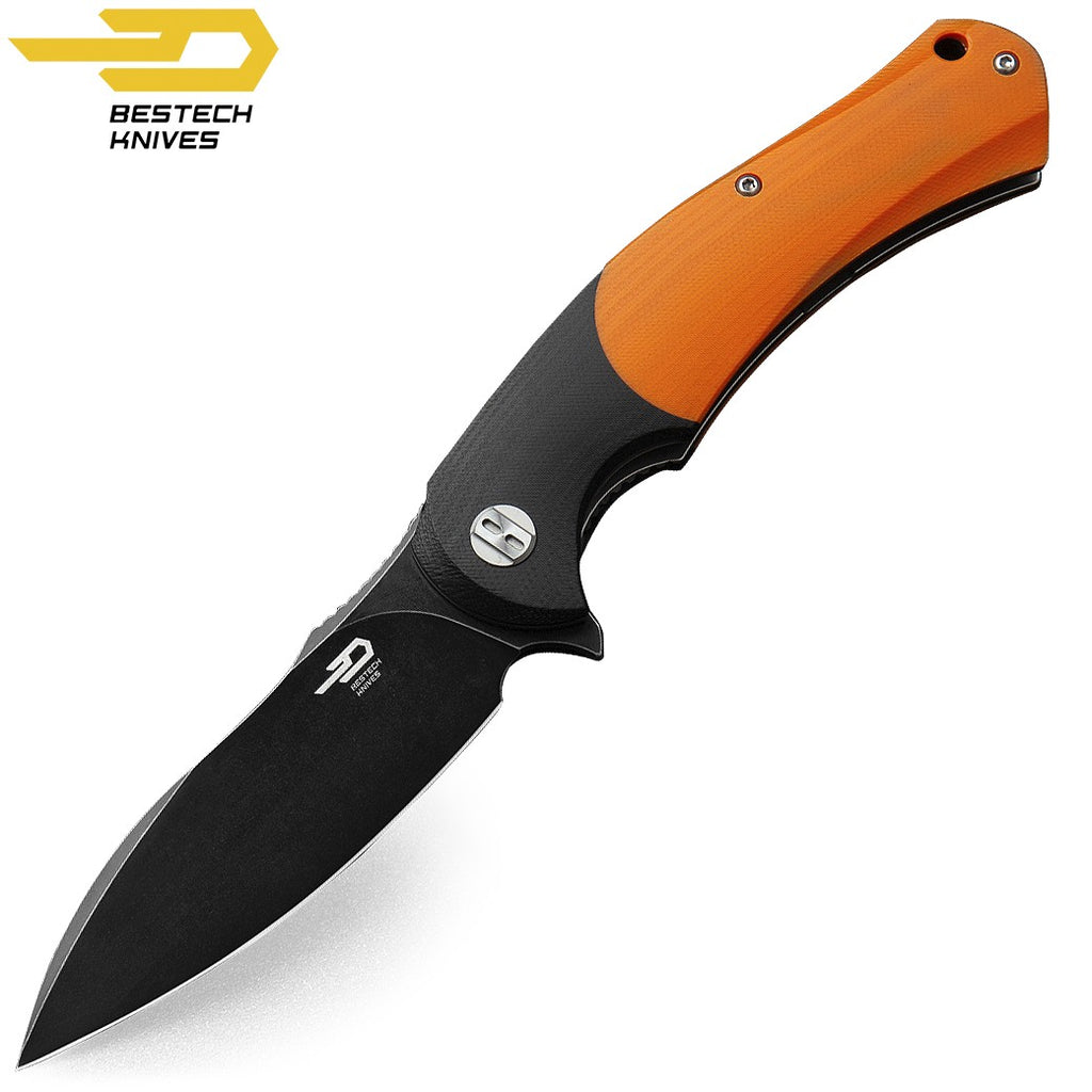 Bestech Navalha Penguin Preto Laranja  G10 D2