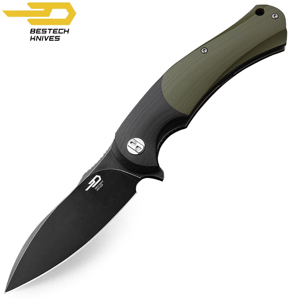 Bestech Navalha Penguin Preto Verde Tropa G10 D2