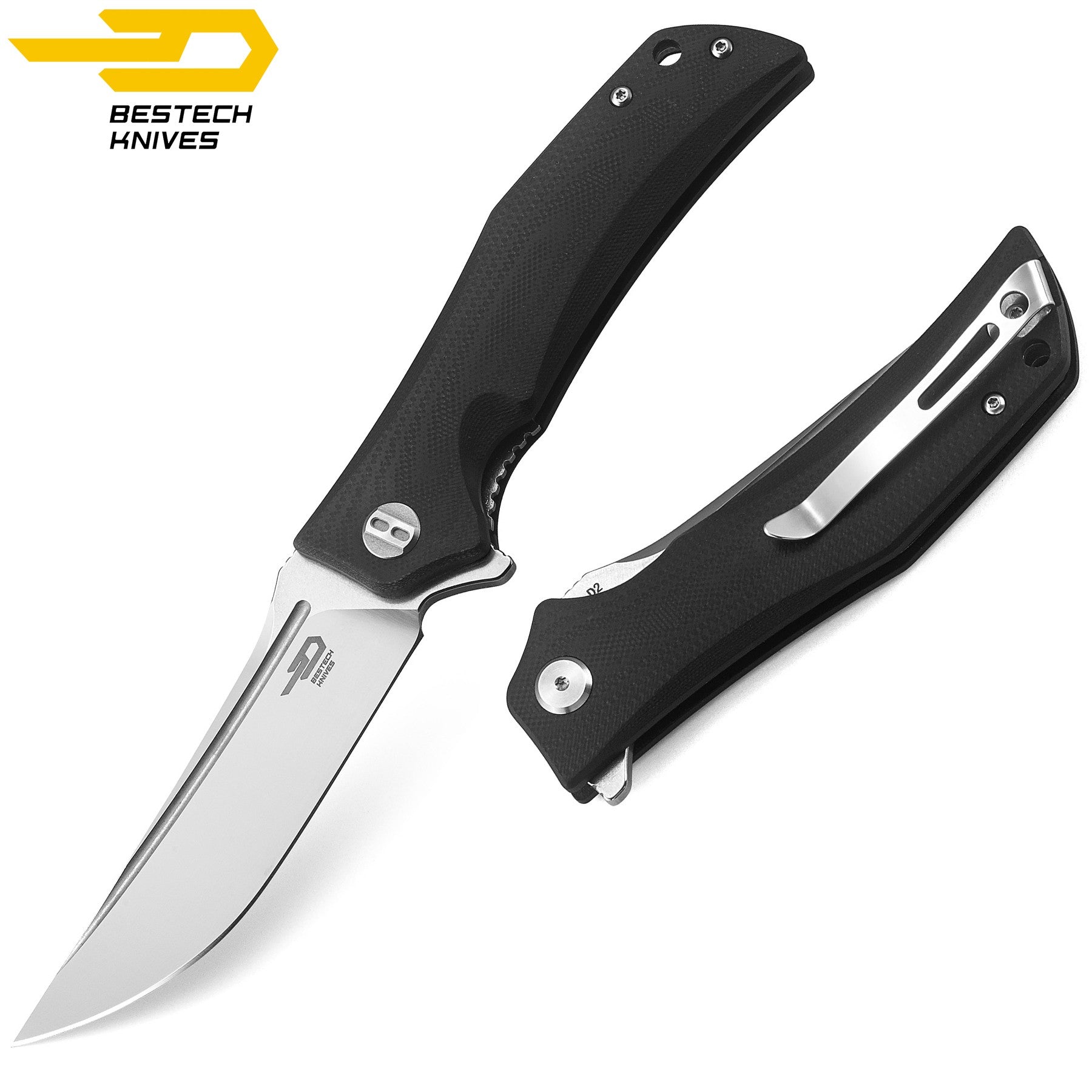 Bestech Navalha Scimitar Preto  G10 D2 — foto 4
