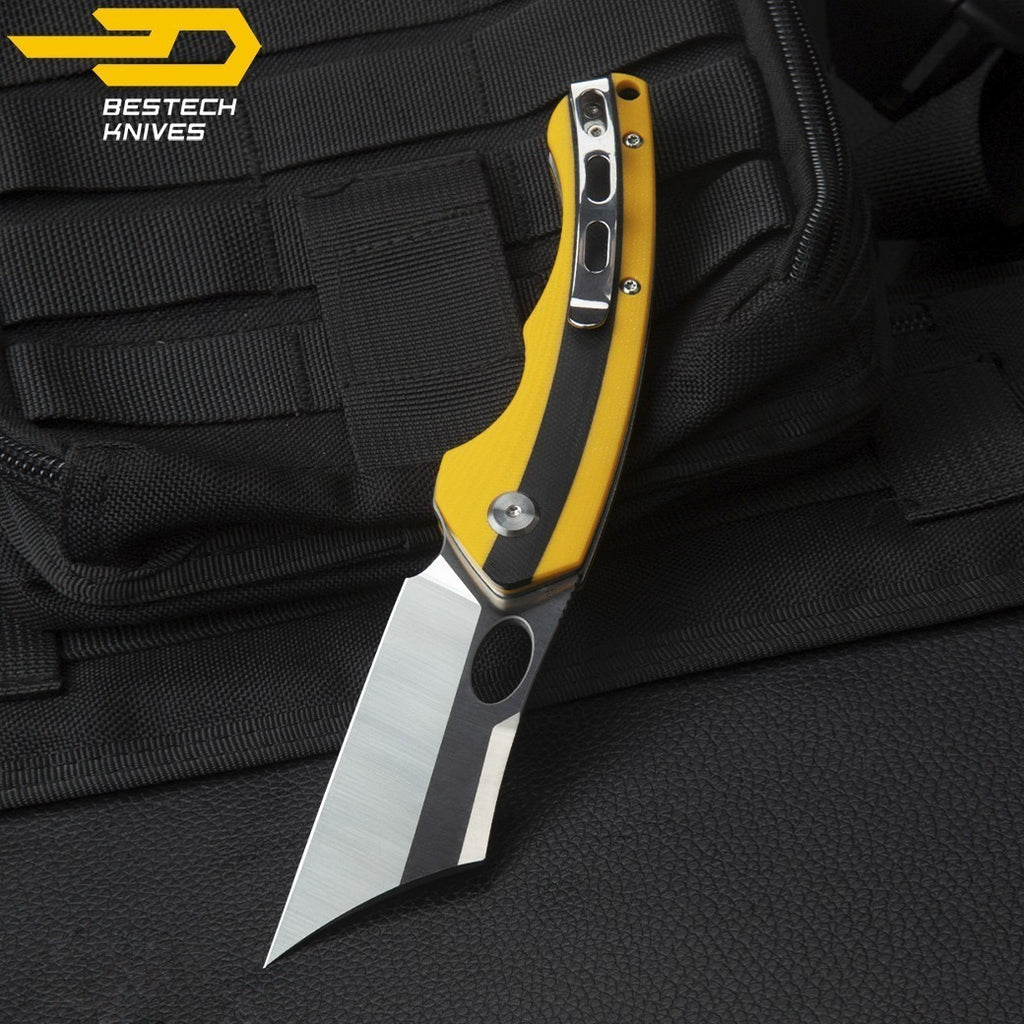 Bestech Navalha Skirmish Amarelo Preto G10 D2 — foto 2