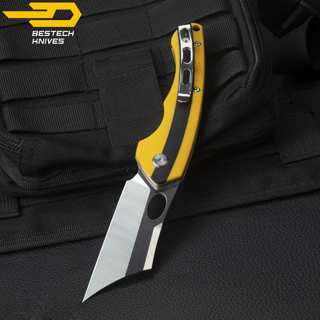 Bestech Navalha Skirmish Amarelo Preto G10 D2 — foto 2
