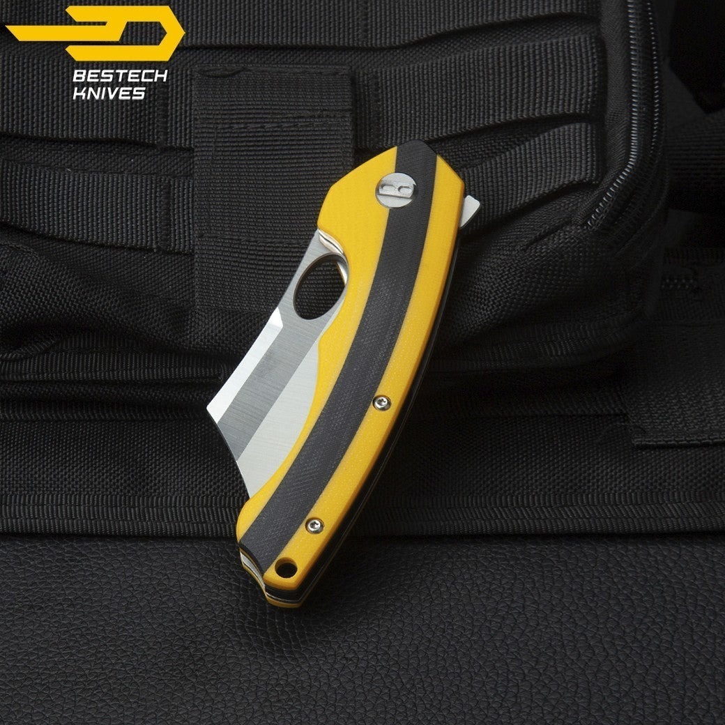 Bestech Navalha Skirmish Amarelo Preto G10 D2 — foto 7