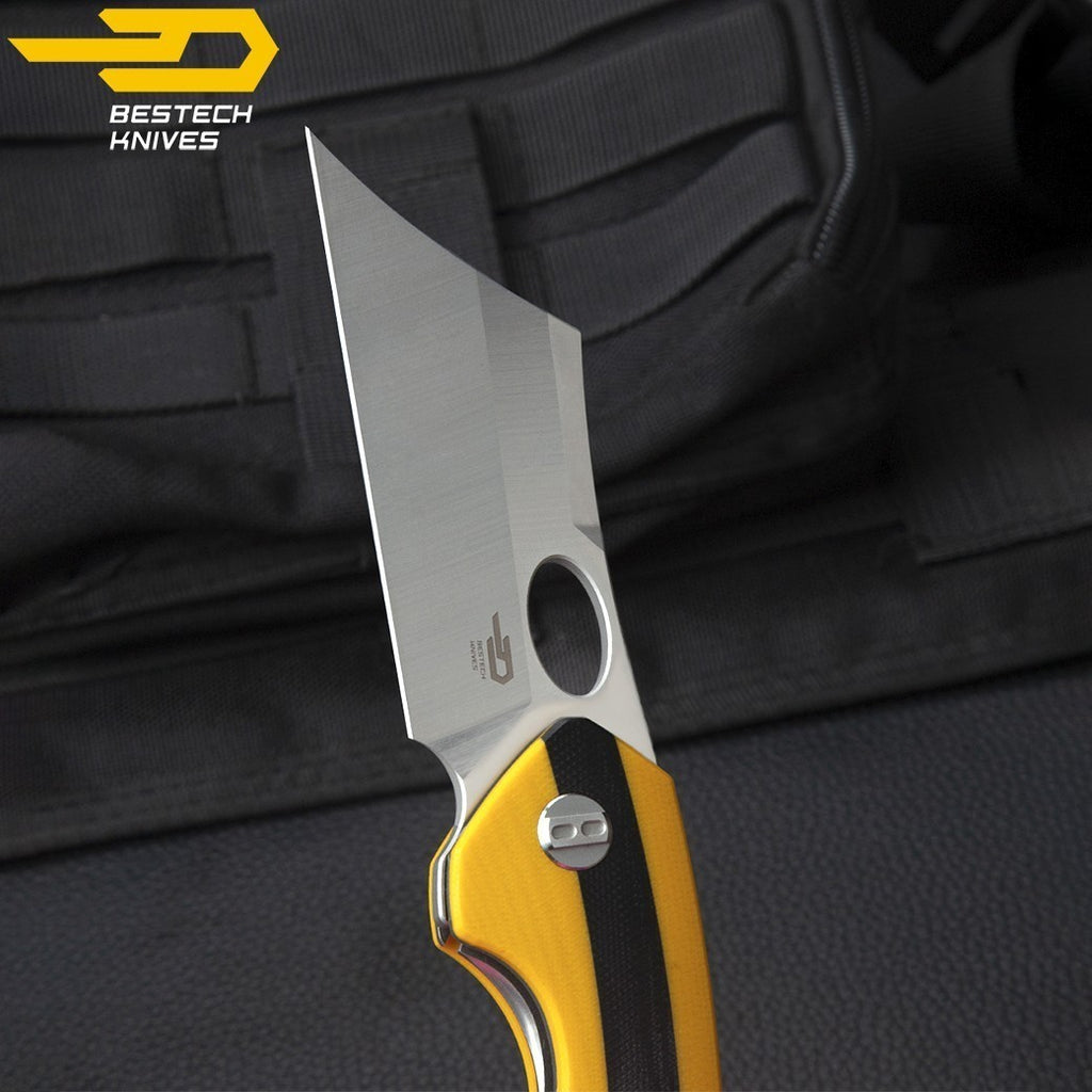 Bestech Navalha Skirmish Amarelo Preto G10 D2 — foto 5