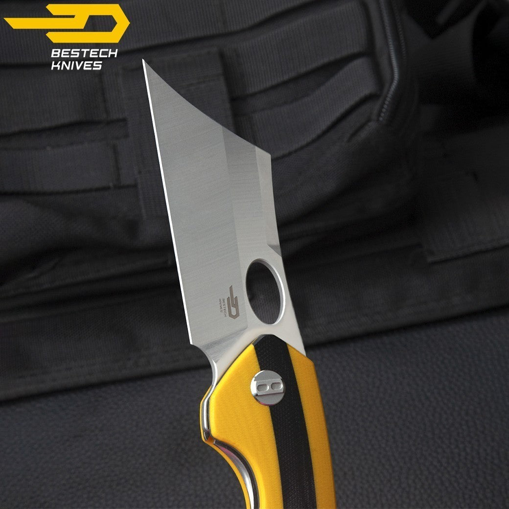 Bestech Navalha Skirmish Amarelo Preto G10 D2 — foto 5