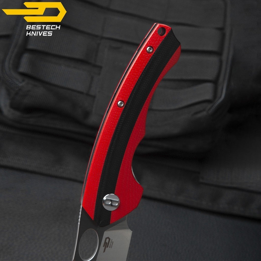 Bestech Navalha Skirmish Vermelho Preto G10 D2 — foto 6