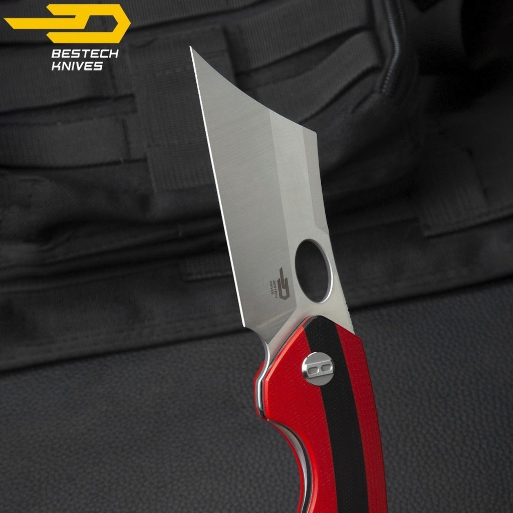 Bestech Navalha Skirmish Vermelho Preto G10 D2 — foto 4