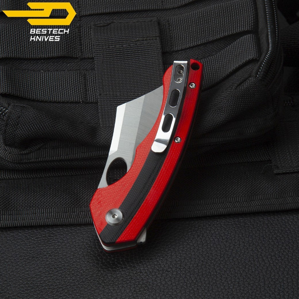 Bestech Navalha Skirmish Vermelho Preto G10 D2 — foto 3