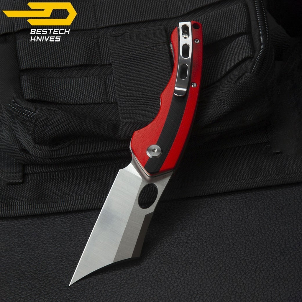 Bestech Navalha Skirmish Vermelho Preto G10 D2 — foto 5