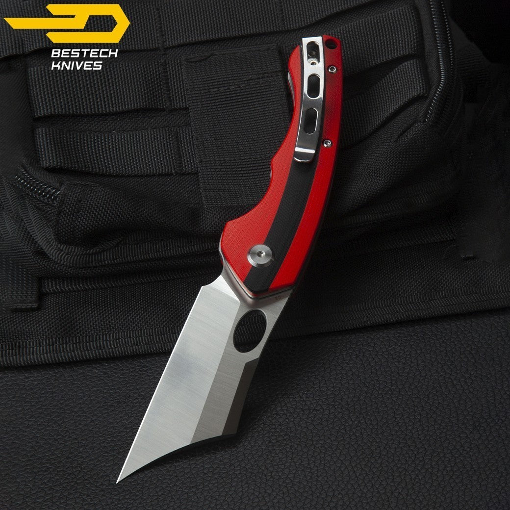 Bestech Navalha Skirmish Vermelho Preto G10 D2 — foto 5