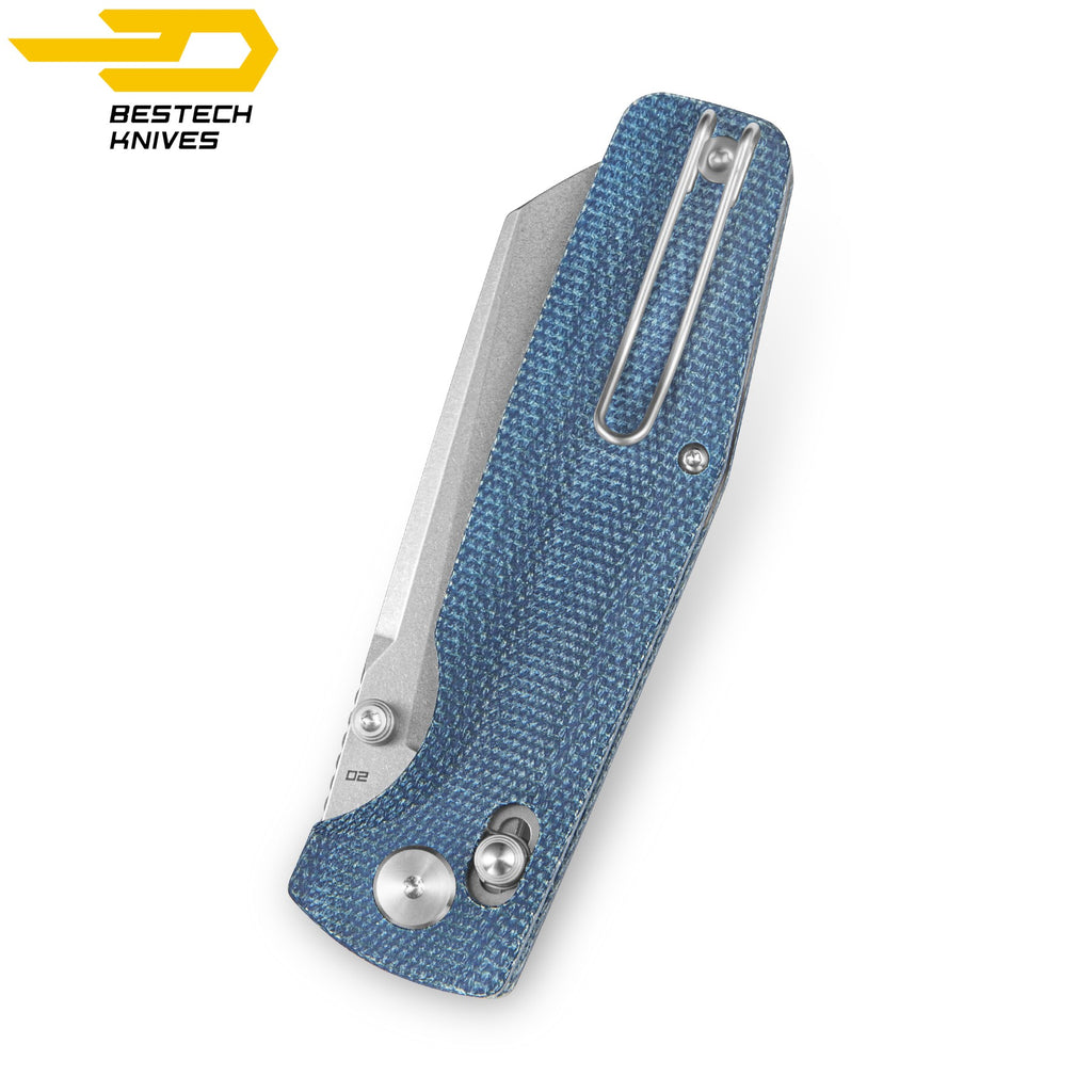 Bestech Navalha Slasher Azul Micarta D2 — foto 2