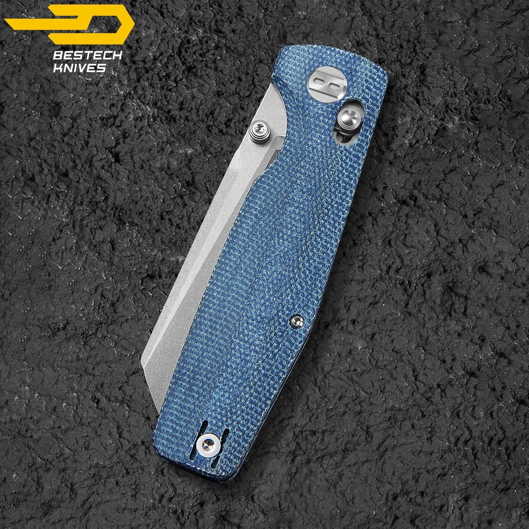 Bestech Navalha Slasher Azul Micarta D2 — foto 6
