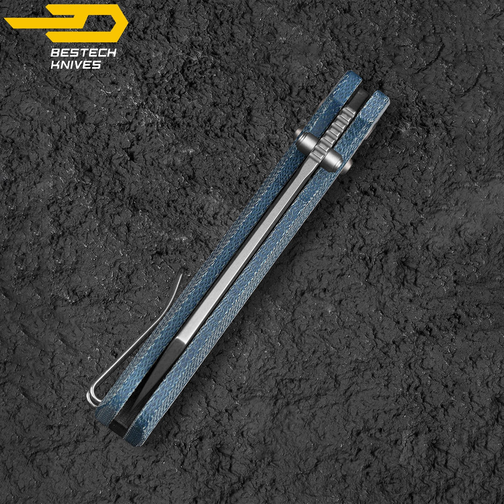 Bestech Navalha Slasher Azul Micarta D2 — foto 7