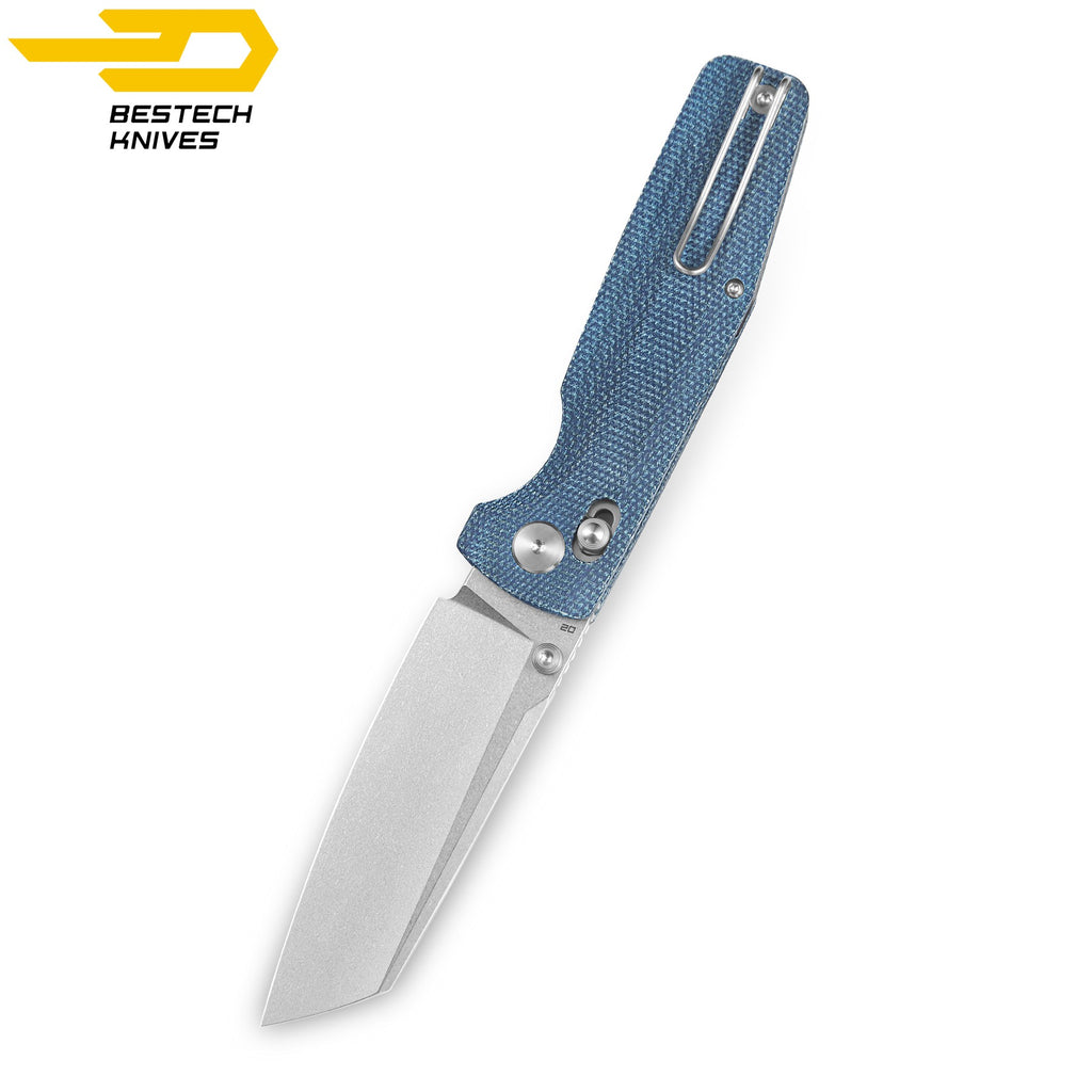 Bestech Navalha Slasher Azul Micarta D2 — foto 4