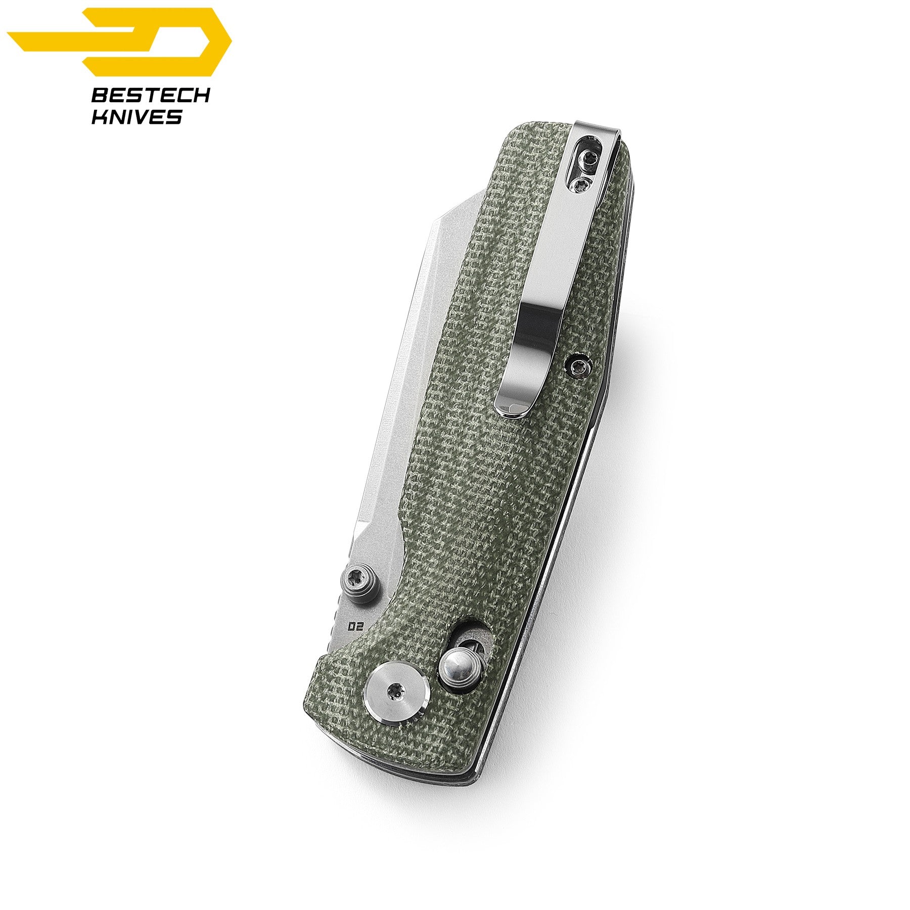 Bestech Navalha Slasher Verde Micarta D2 — foto 2