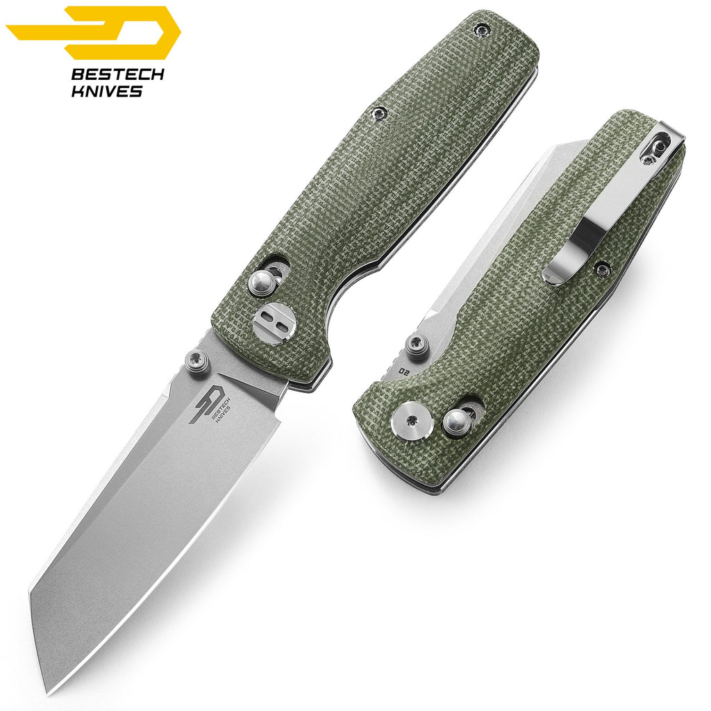 Bestech Navalha Slasher Verde Micarta D2 — foto 4