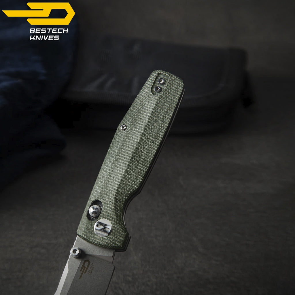 Bestech Navalha Slasher Verde Micarta D2 — foto 7