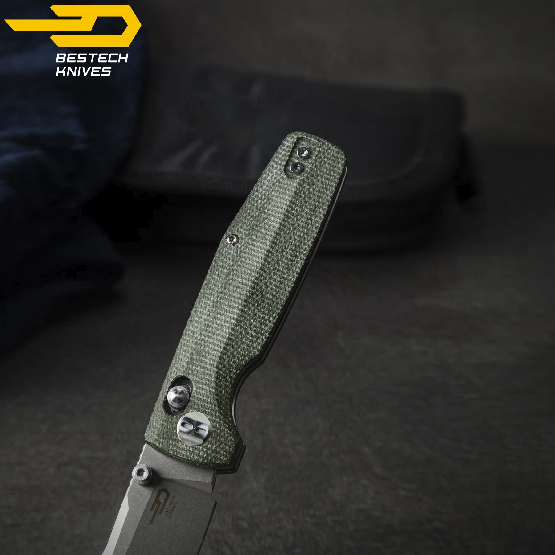 Bestech Navalha Slasher Verde Micarta D2 — foto 7