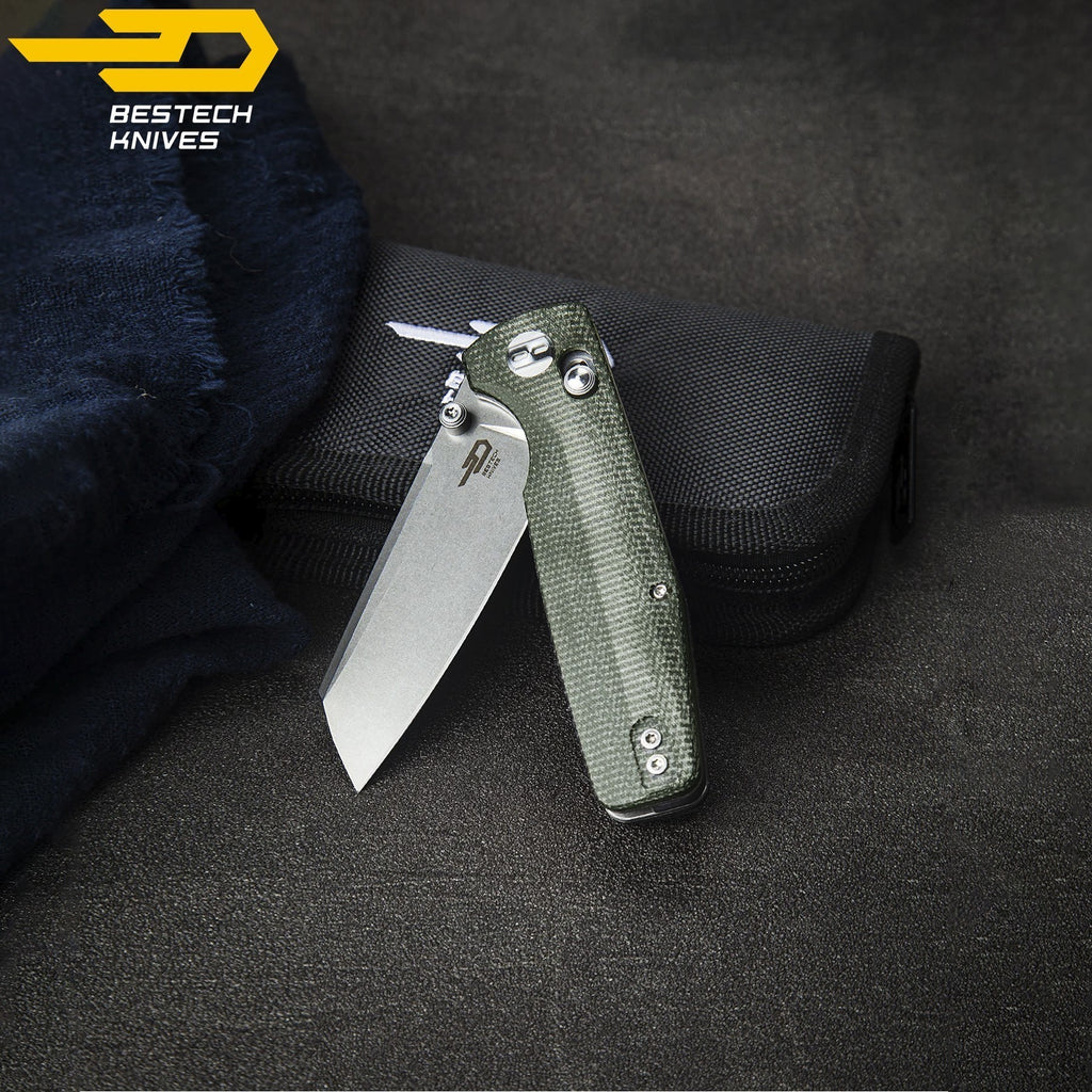 Bestech Navalha Slasher Verde Micarta D2 — foto 5
