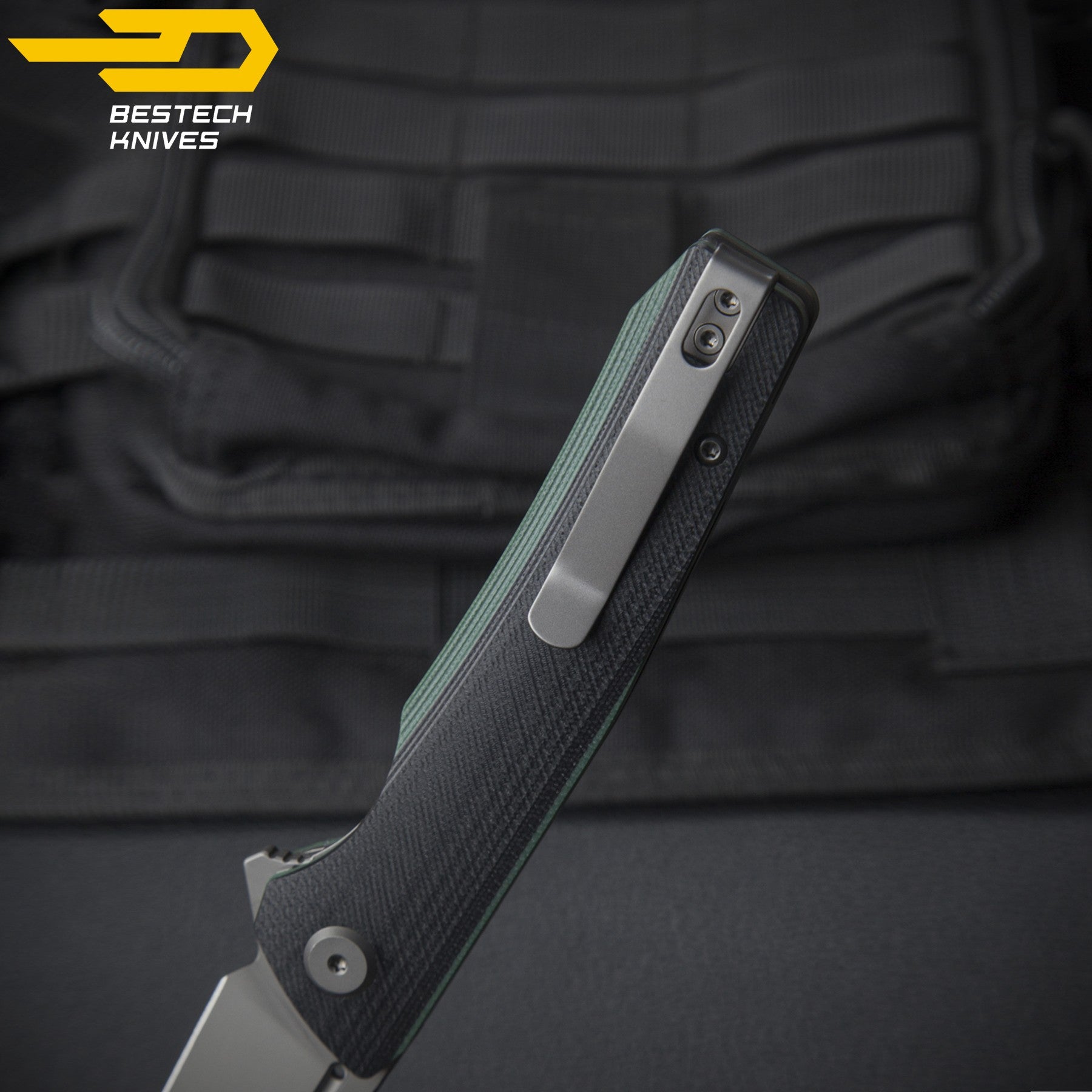 Bestech Navalha Slyther Preto Verde G10  14C28N — foto 7