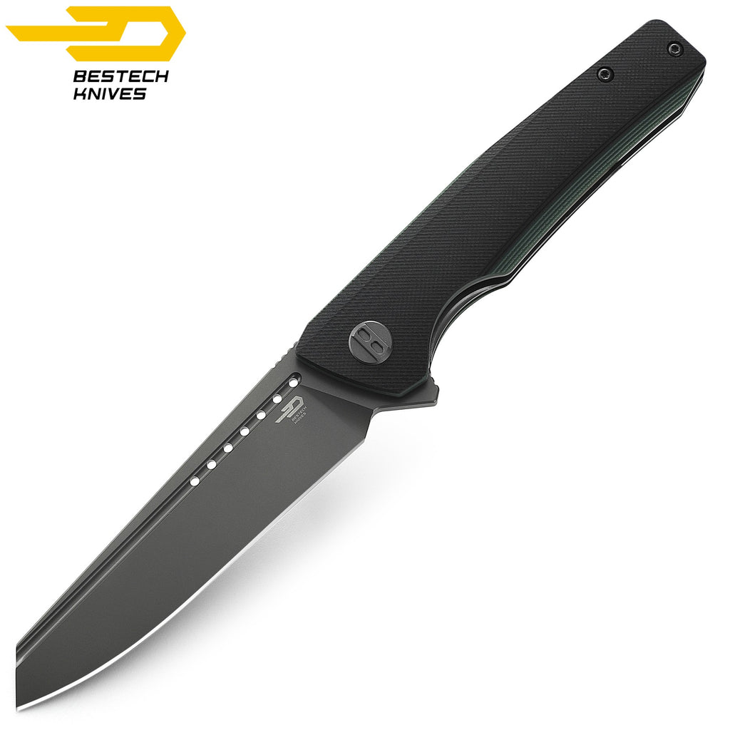 Bestech Navalha Slyther Preto Verde G10  14C28N