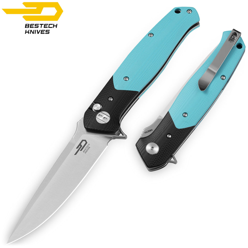 Bestech Navalha Swordfish Preto Azul G10 14C28N — foto 4
