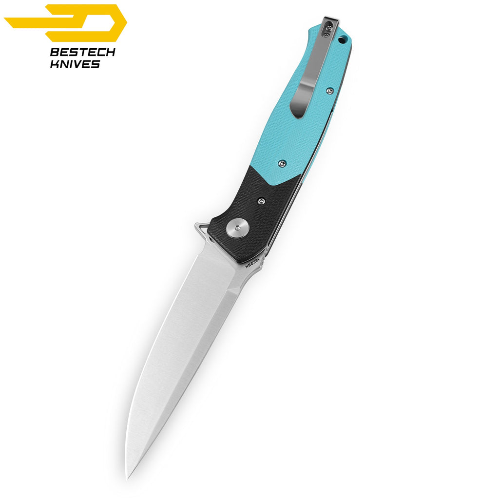 Bestech Navalha Swordfish Preto Azul G10 14C28N — foto 3
